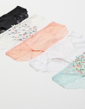 La Vie en Rose 5-Pack Microfiber and Lace Bikini Panty. 2 La Vie en Rose 5-Pack Microfiber and Lace Bikini Panty. 2
