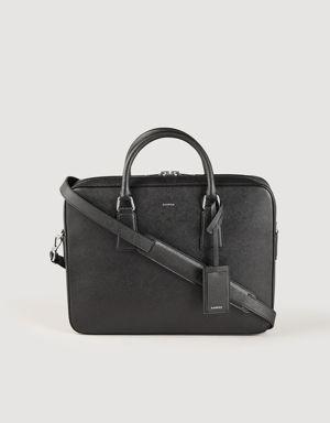 Saffiano leather briefcase