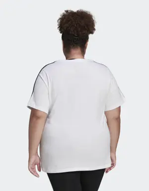 Adidas Essentials Slim 3-Stripes Tee (Plus Size). 3 Adidas Essentials Slim 3-Stripes Tee (Plus Size). 3