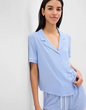 LENZING&#153 TENCEL&#153 Modal Pajama Shirt blue