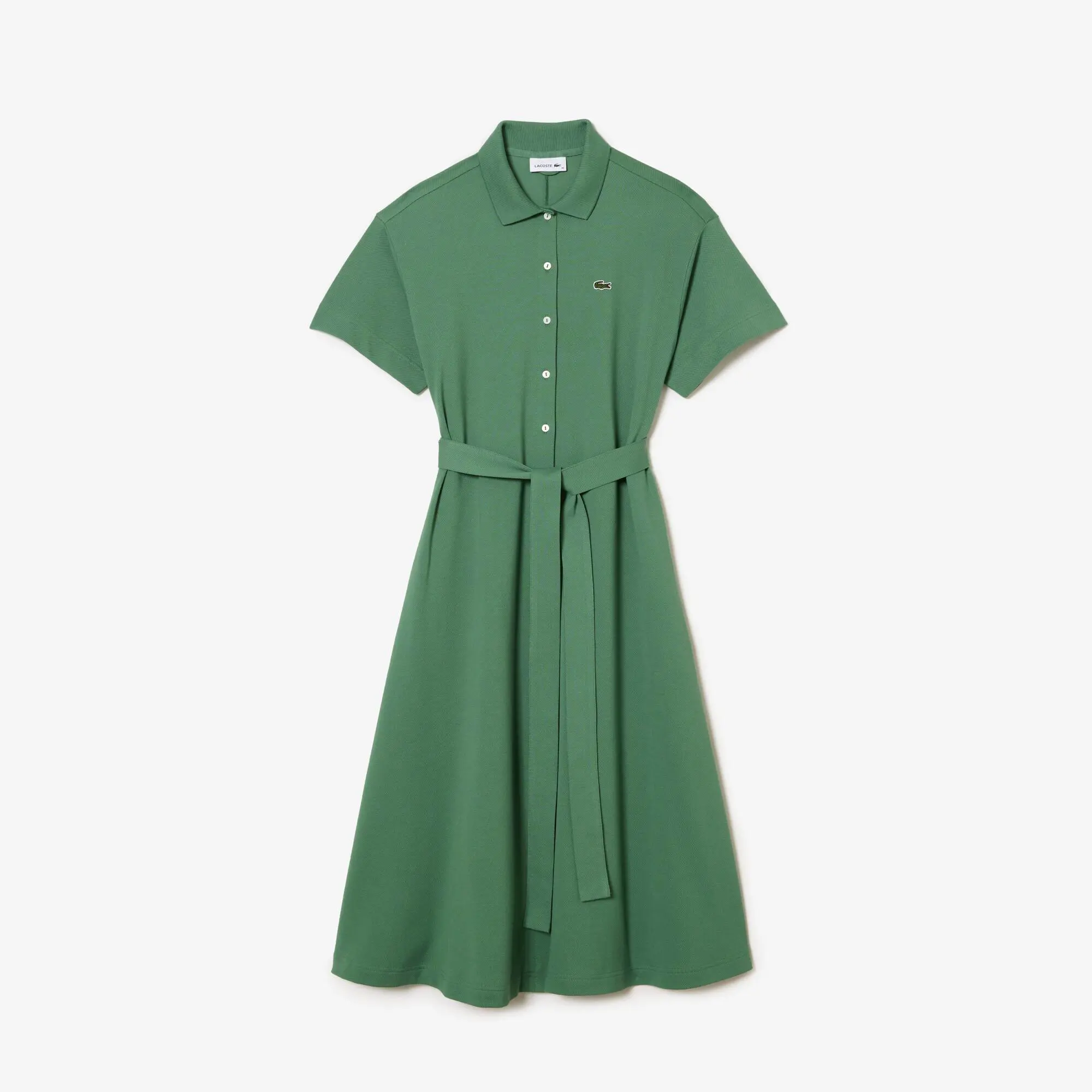 Lacoste Women’s Lacoste Belted Piqué Polo Dress. 2