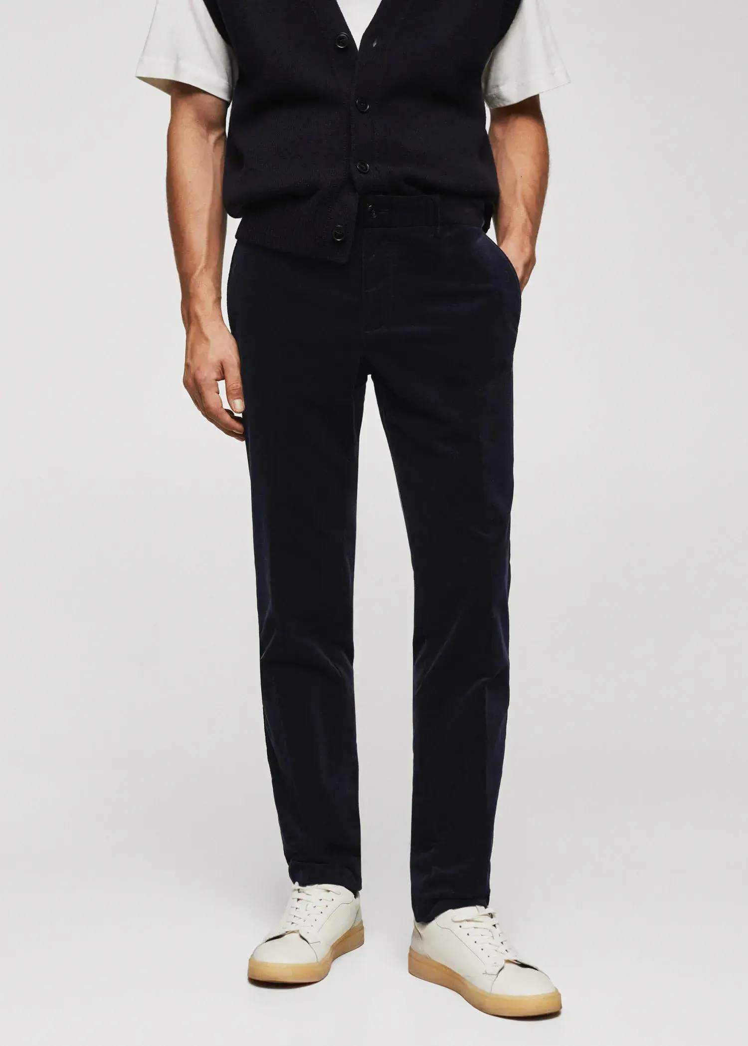 Mango Slim-fit micro-corduroy trousers. 2