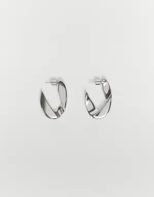 Link hoop earrings