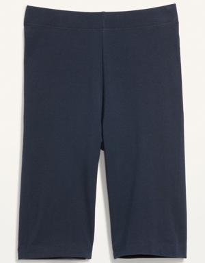 Extra High-Waisted Long Biker Shorts for Women -- 10-inch inseam blue