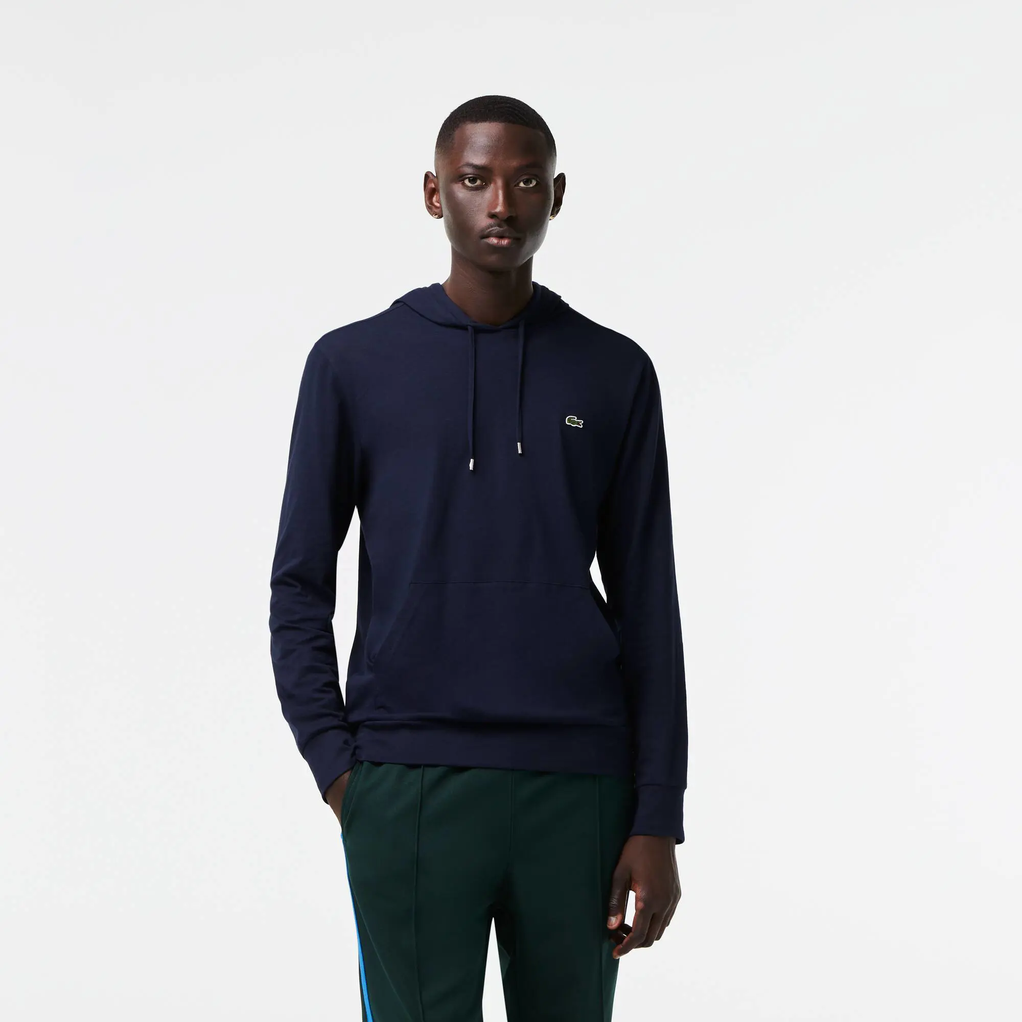 Lacoste Men's Cotton Jersey Hooded T-Shirt. 1 Lacoste Men's Cotton Jersey Hooded T-Shirt. 1