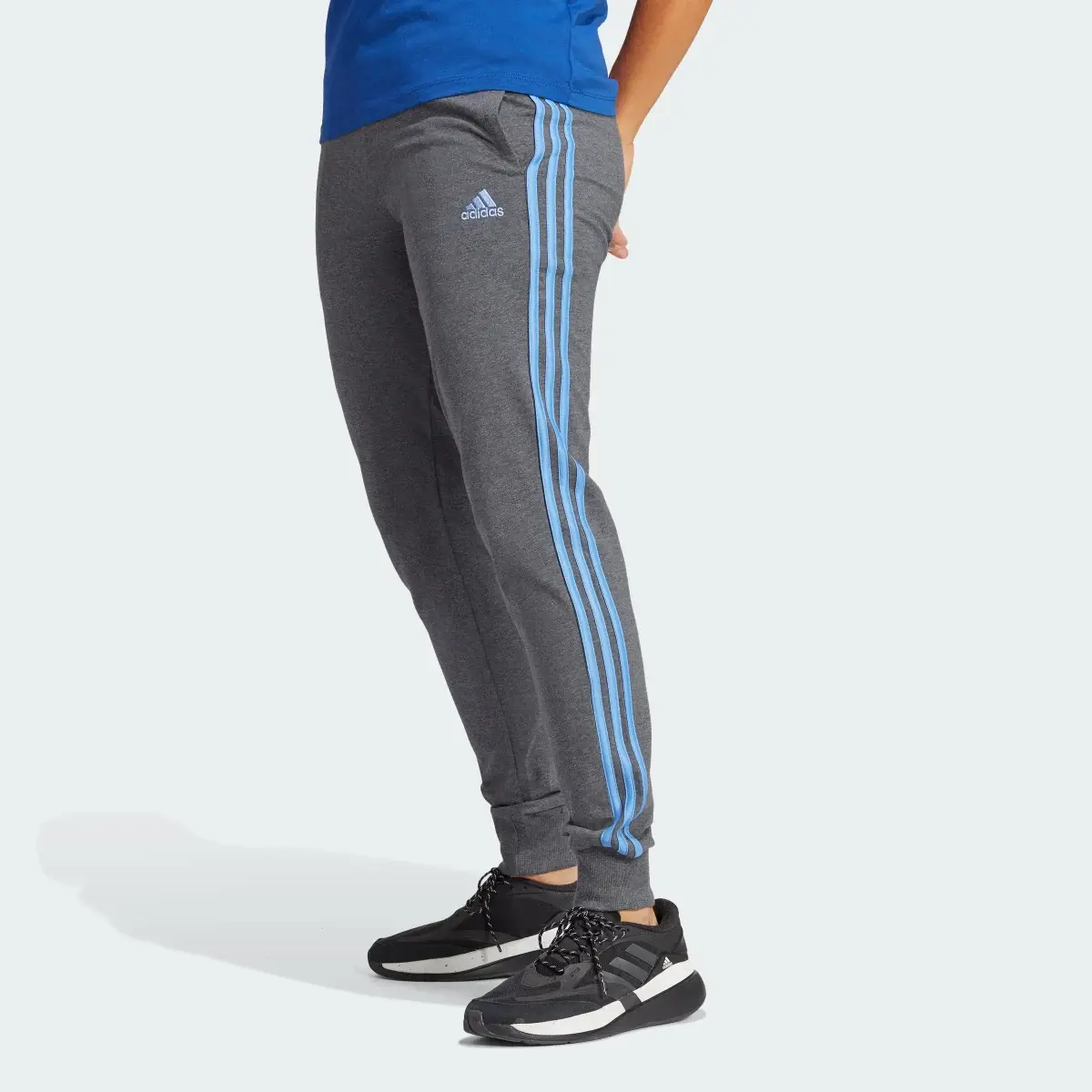Adidas Essentials Single Jersey 3-Stripes Eşofman Altı. 1