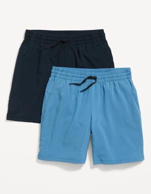 Old Navy StretchTech Performance Jogger Shorts 2-Pack for Boys (Above Knee) blue