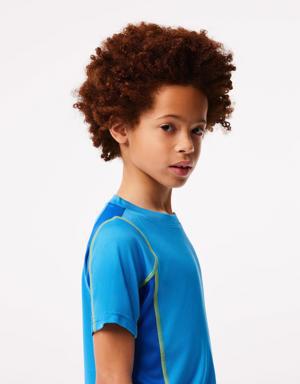 Erkek Çocuk Renk Bloklu Mavi T-Shirt