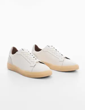 Nappa leather trainers