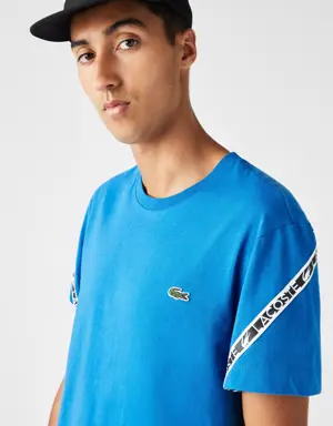 Camiseta de hombre Lacoste regular fit con franjas estampadas