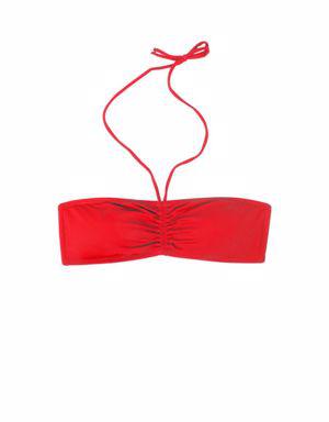 63541 Kırmızı Straplez Bikini Üstü