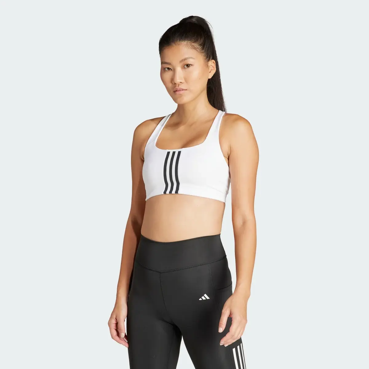 Adidas Powerimpact Training Medium-Support 3-Stripes Bra. 2