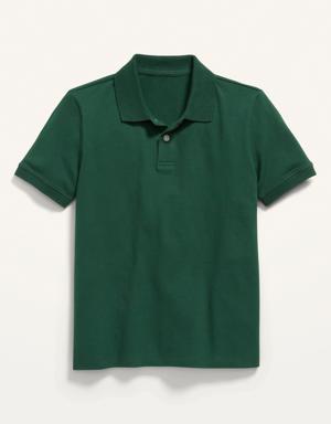 School Uniform Pique Polo Shirt for Boys green