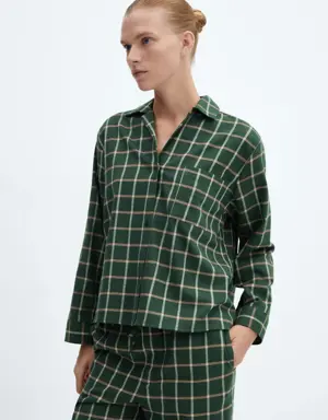 Flanel ekose pijama gömleği
