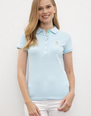 Kadın Açık Mavi Basic T-Shirt