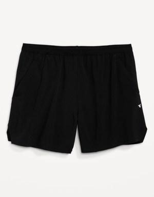 StretchTech Lined Run Shorts -- 5-inch inseam black