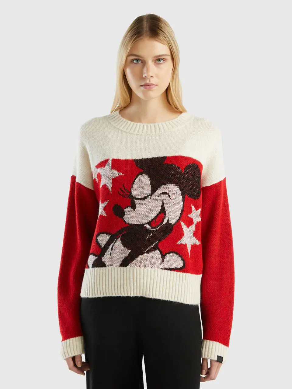 Benetton minnie mouse color block sweater. 1