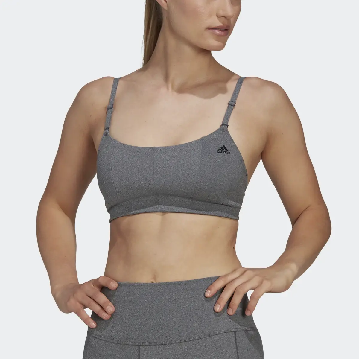 adidas Womens Yoga Studio Light Support Crop