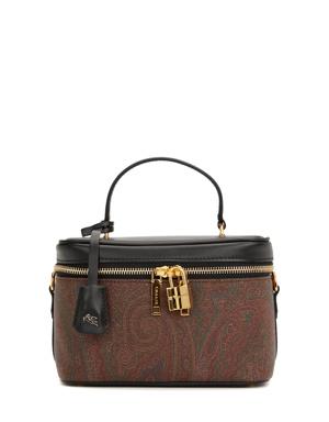 Siyah Şal Desenli Kadın Çapraz Çanta