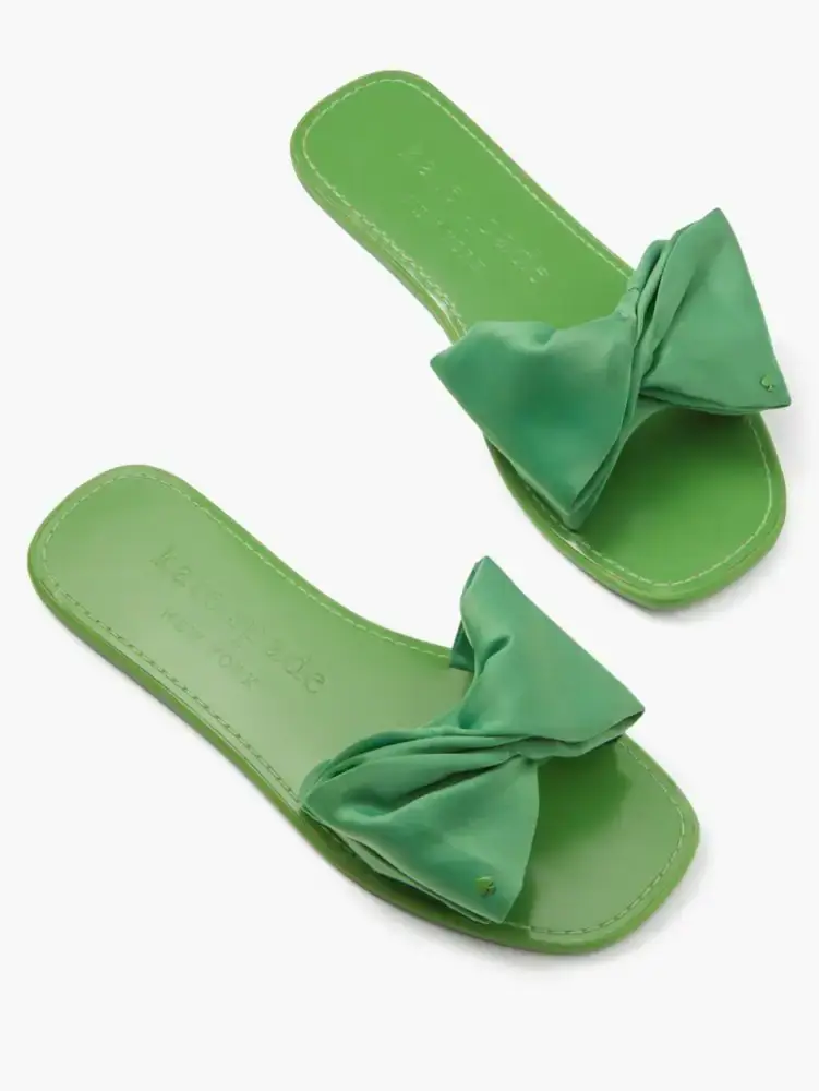 Kate Spade Bikini Bow Slide Sandals. 1