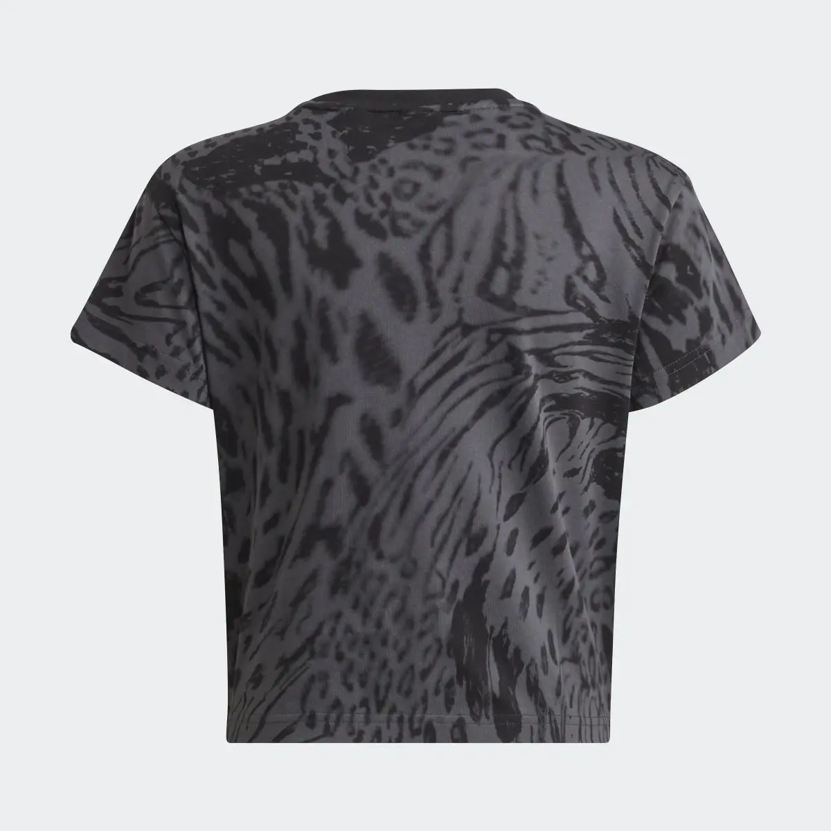 Adidas Future Icons Hybrid Animal Print Cotton Regular T-Shirt. 2