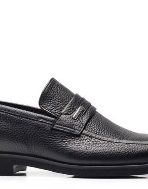 Hakiki Deri Siyah Günlük Loafer Erkek Ayakkabı -8335-