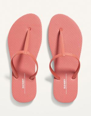Old Navy T-Strap Flip-Flops for Women (Partially Plant-Based) red