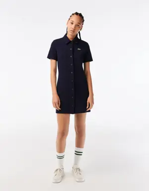 Lacoste Women’s Lacoste Organic Cotton Buttoned Polo Dress