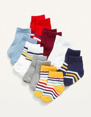 Unisex Crew Socks 8-Pack for Toddler & Baby multi