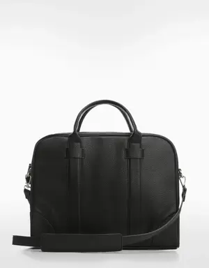 Leather-effect briefcase