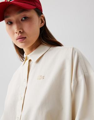 Lacoste Kadın Relaxed Fit Beyaz Gömlek. 2 Lacoste Kadın Relaxed Fit Beyaz Gömlek. 2