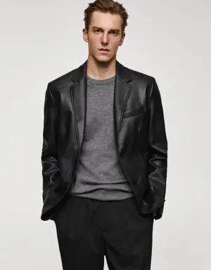 Leather-effect jacket