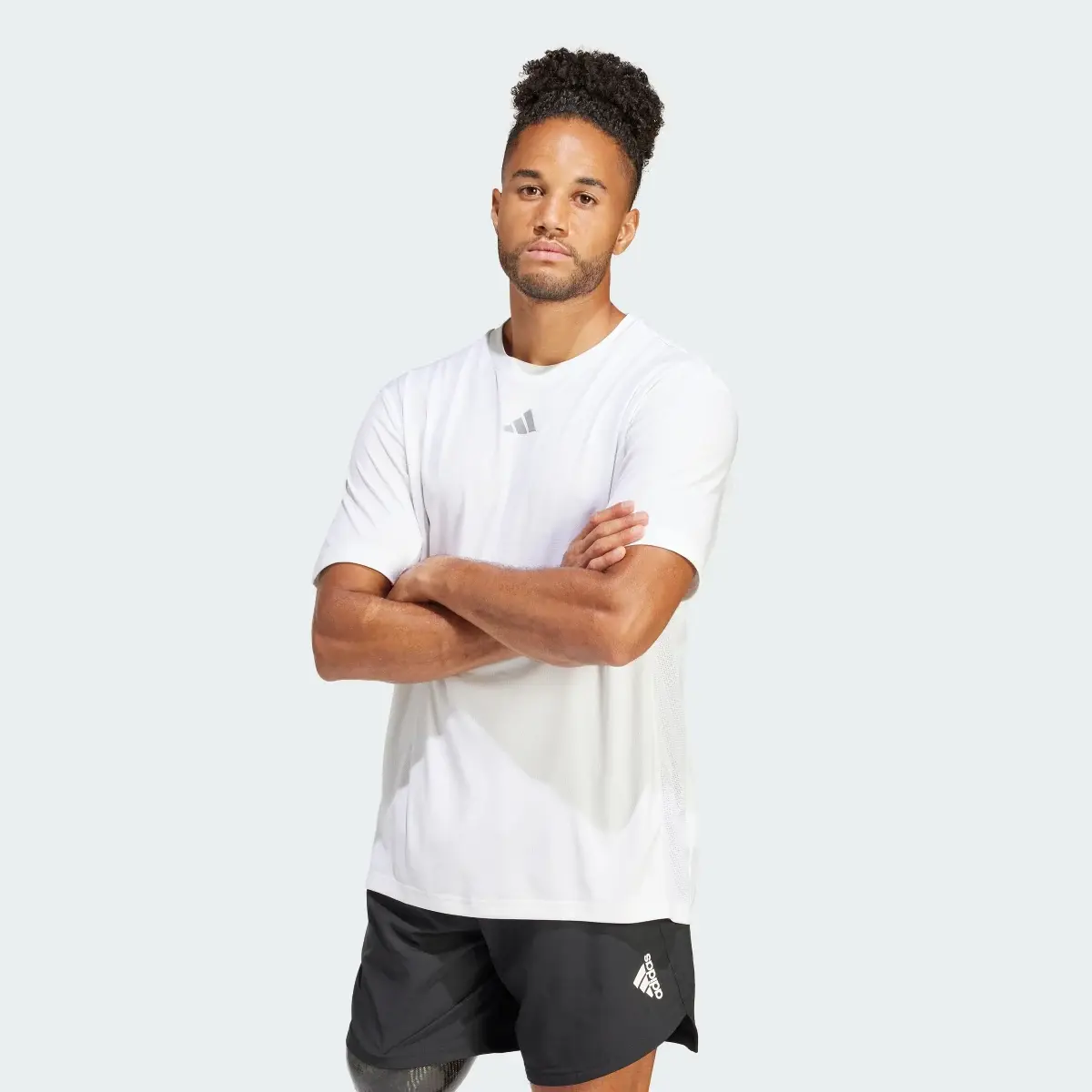 Adidas HIIT Workout 3-Stripes Tee. 2