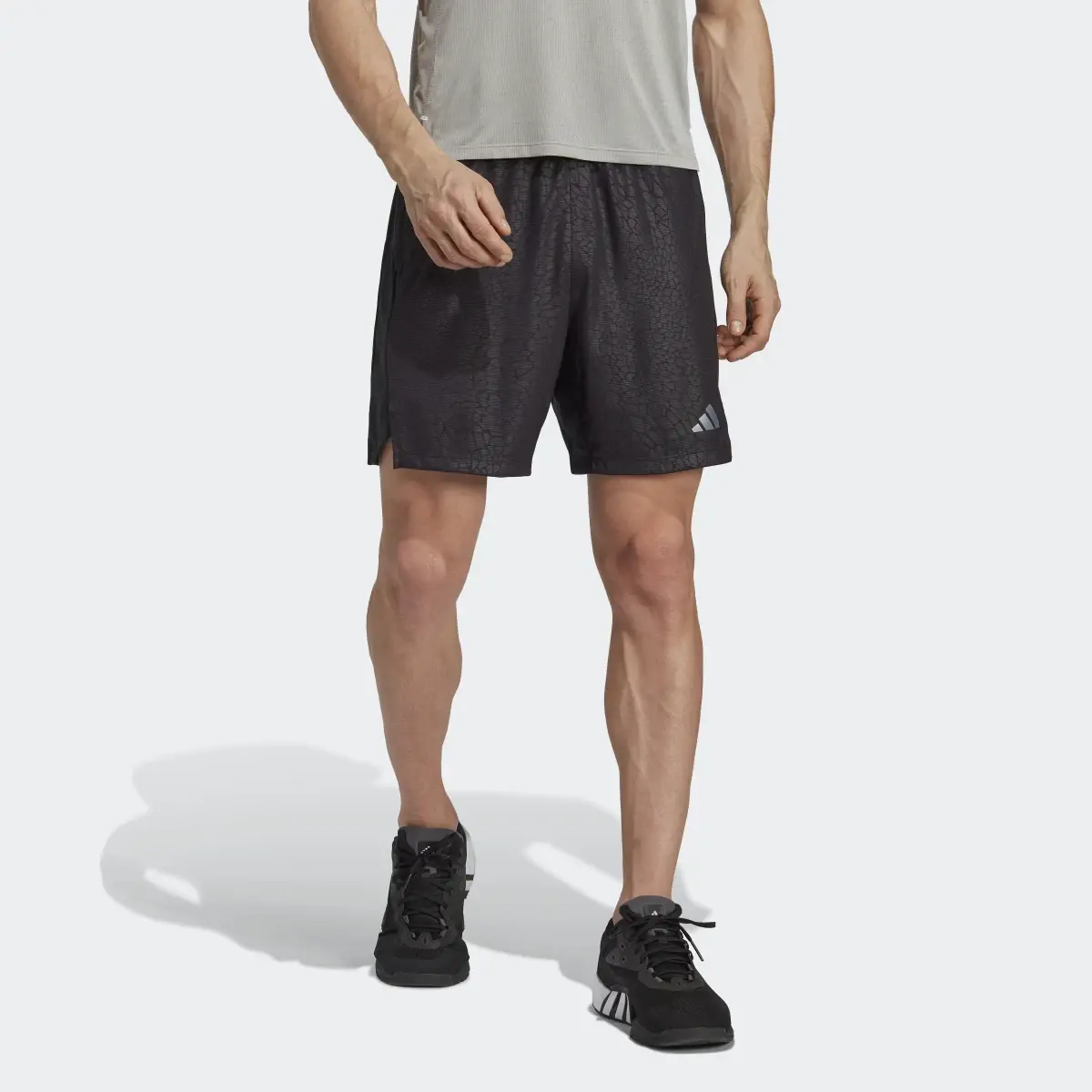 Adidas Workout PU Print Shorts. 1