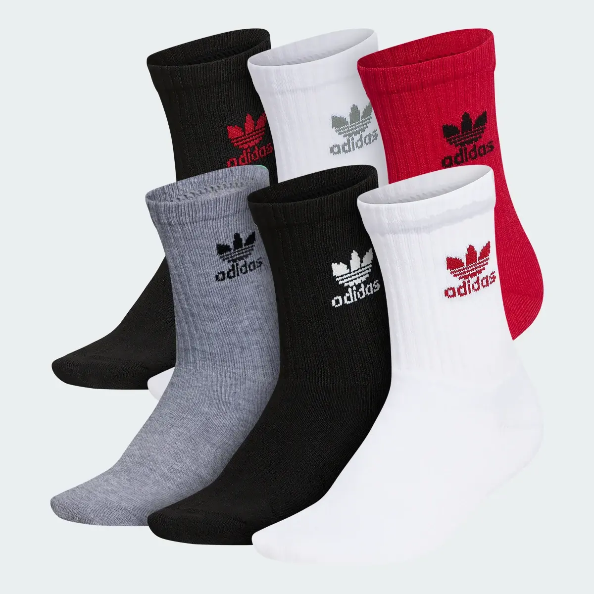 Adidas Trefoil Crew Socks 6 Pairs. 1