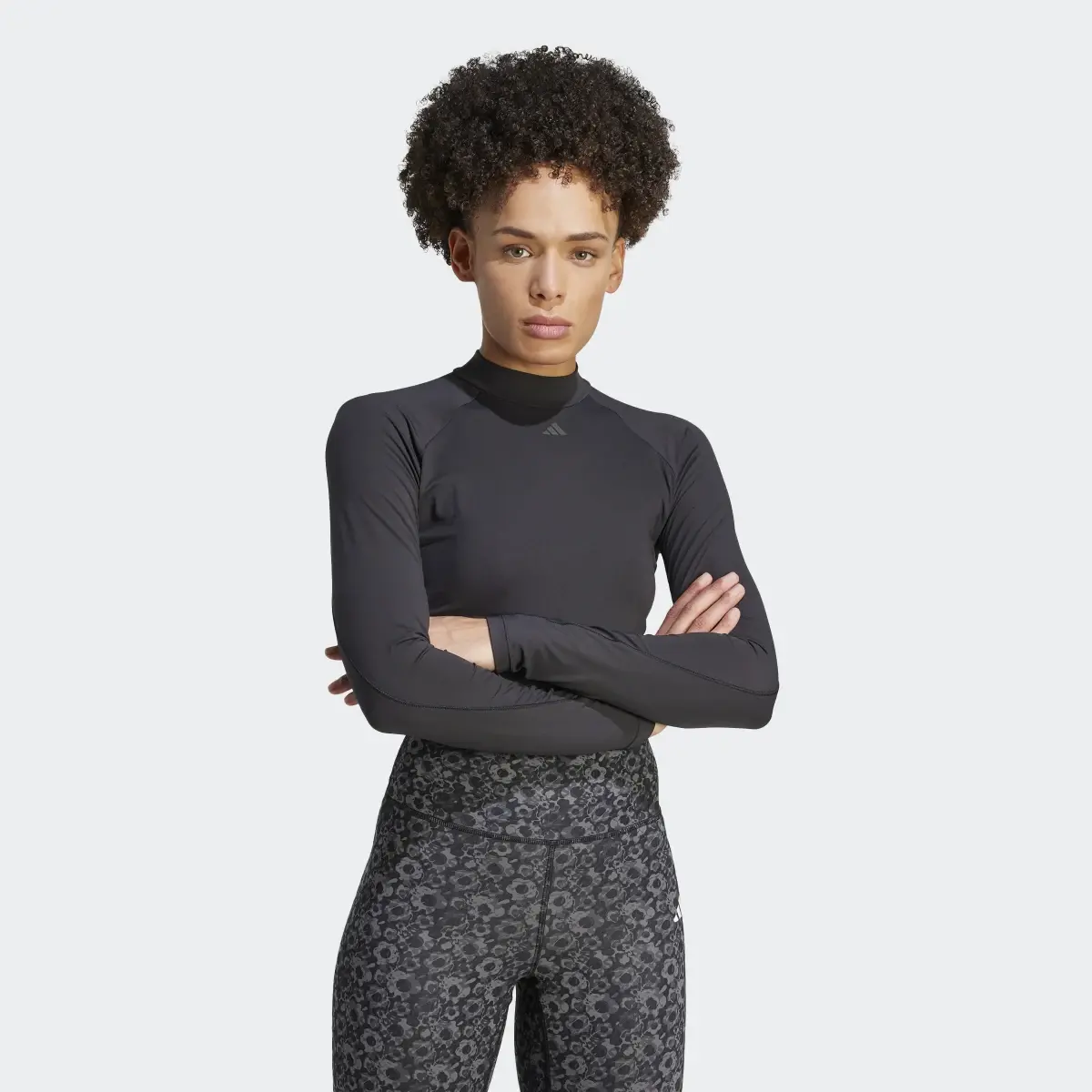 Adidas HIIT HEAT.RDY Long Sleeve Crop Tee. 2