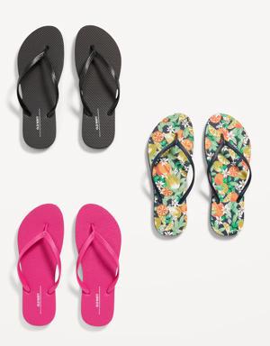 Old Navy Flip-Flop Sandals 3-Pack for Women (Partially Plant-Based) pink