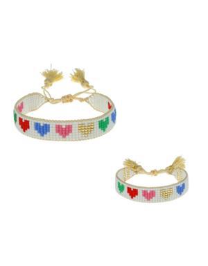 HART Mini and Me Rainbow Hearts Bracelet Set multi