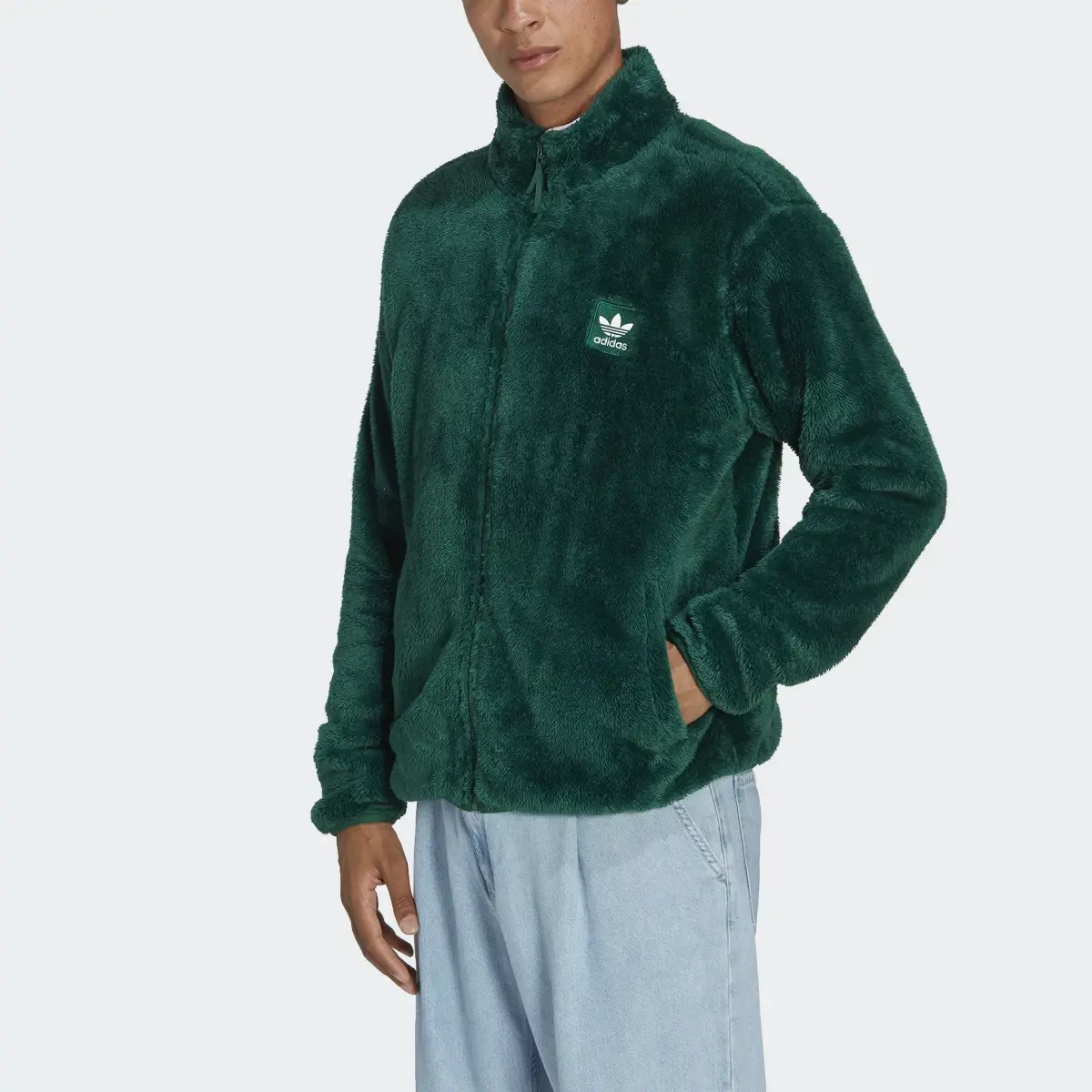 Adidas Track jacket Essentials+ Fluffy Fleece. 1