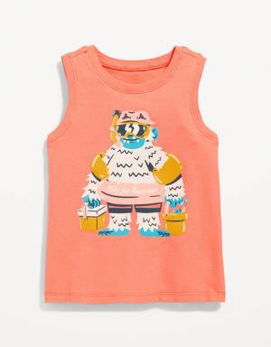 Graphic Tank Top for Toddler Boys orange