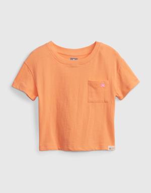 Toddler 100% Organic Cotton Mix and Match Pocket T-Shirt orange