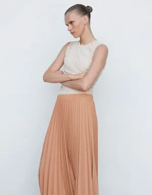 Mango Pleated asymmetric skirt 