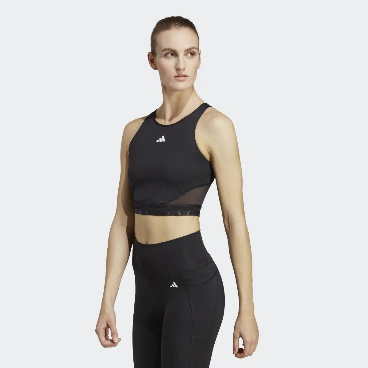 Adidas AEROREADY Hyperglam Crop Tank Top. 2