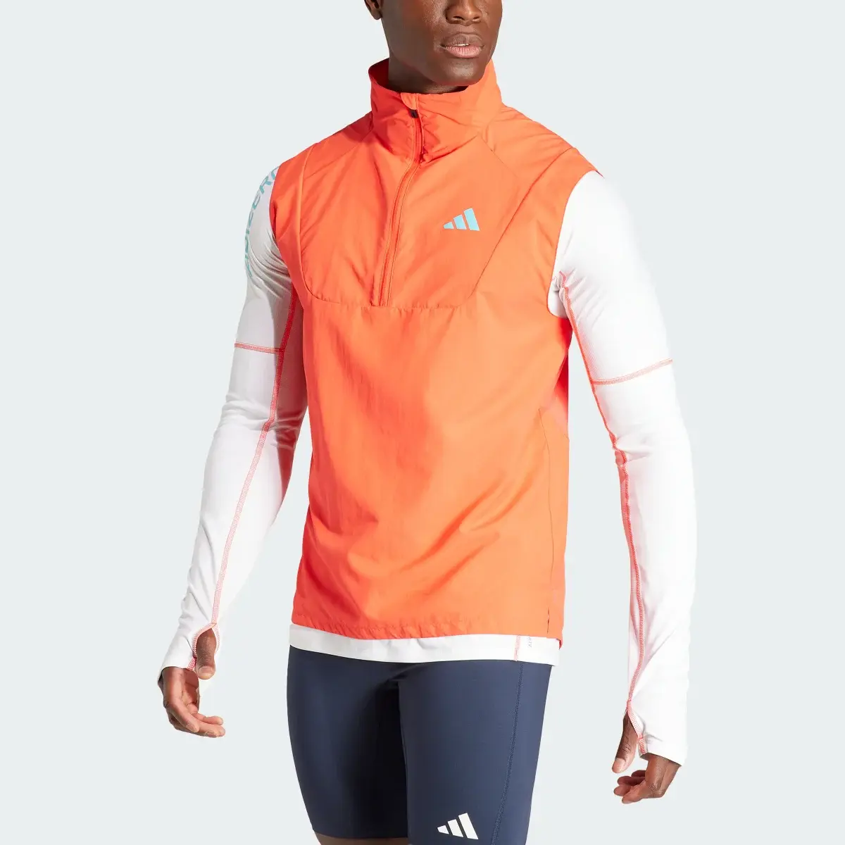 Adidas Adizero Half-Zip Running Vest. 1