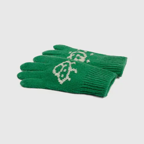 Gucci Children's wool gloves with intarsia. 2