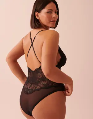 Lace and Mesh Cheeky Teddy