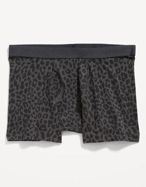 Soft-Washed Built-In Flex Printed Boxer-Briefs Underwear for Men -- 4.5-inch inseam