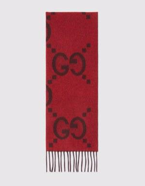GG cashmere jacquard scarf