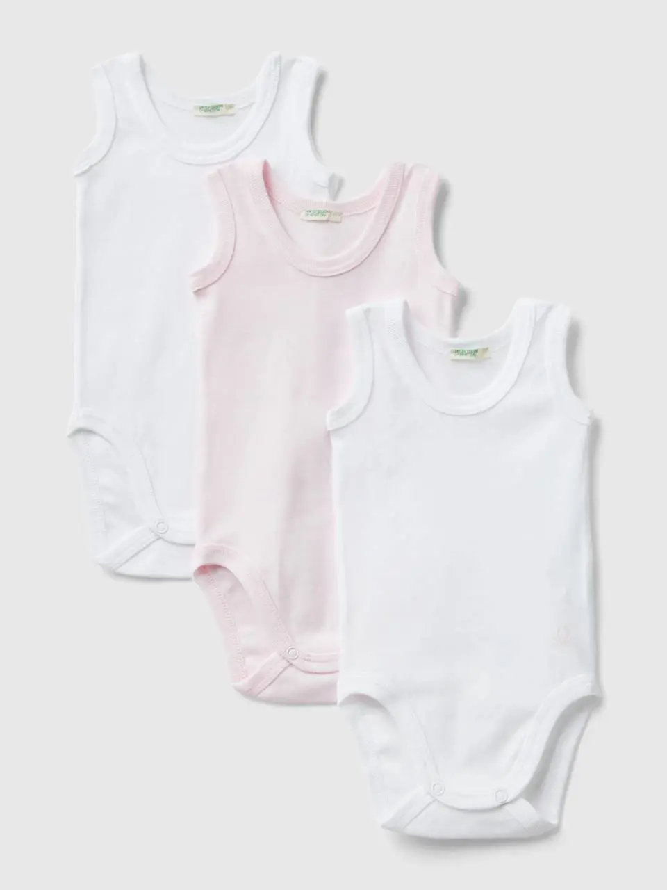 Benetton three solid colored tank top bodysuits. 1