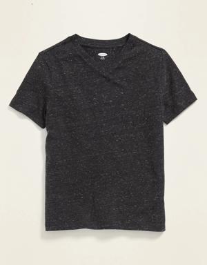 Vintage V-Neck T-Shirt For Boys black